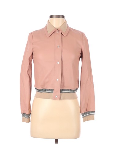 Sandro Women Pink Leather Jacket XS