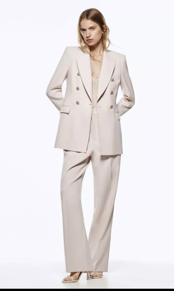 Zara double 2025 breasted suit