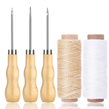 Leather Sewing Kit Awl Hand Stitching waxed Thread For Leathercraft Shoes Repair