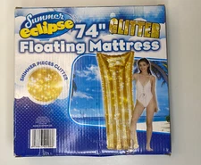 74” Inflatable Swimming Pool Float Bed Mattress For Adults Beach Lounge NEW