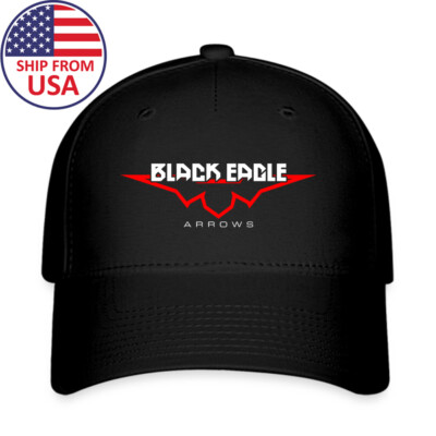Black Eagle Arrows Black Hat Baseball Cap Size S/M and L/XL