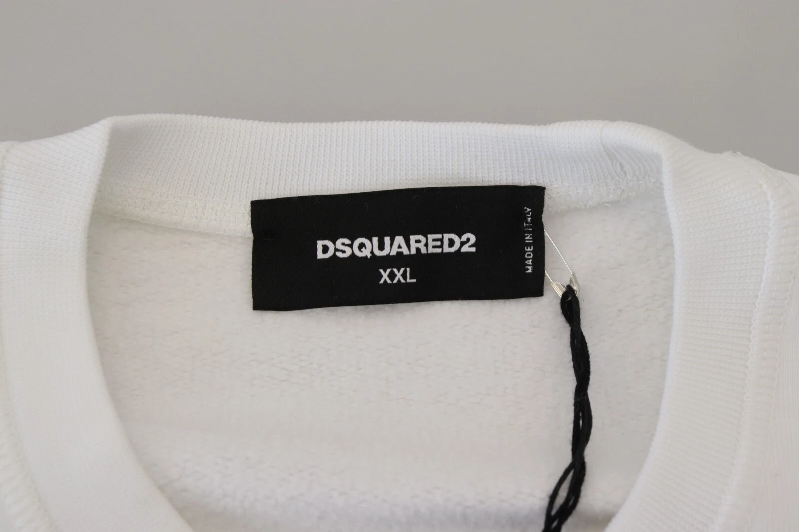 DSQUARED2 Maglione Bianco Ricamato Gilet Gilet IT44 US34 XS RRP 660usd