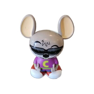 Chuck E Cheese Plastic Mouse Figure W/ Sunglasses Thumbs Up Mascot 5'' Figurine