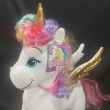 New Barbie Rainbow Unicorn Pegasus Horse Toy Plush Stuffed Animal Dreamtopia 15"