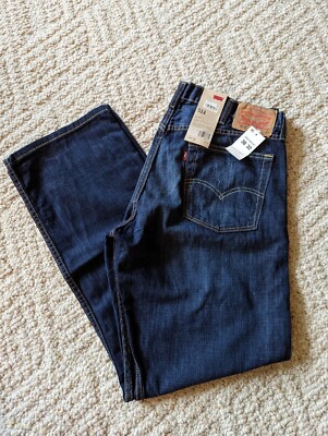 Authentic Levi's 514 Straight Fit Men's Jeans 5 Pocket Non-Stretch Dark  38x32 | eBay