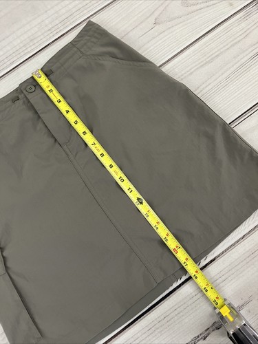 Patagonia Inter-Continental Hideaway Skirt Brown Green Khaki A-line Skort Size 4 - Picture 7 of 13