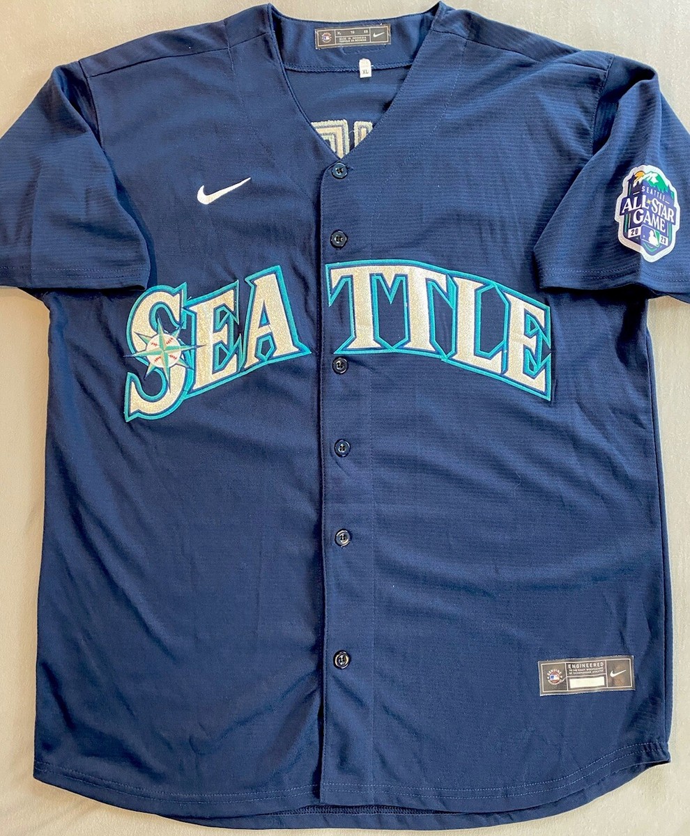 SEATTLE MARINERS- JP CRAWFORD AUTOGRAPH #3 BLUE NIKE JERSEY