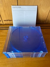 Memorex Slim Jewel CD/ DVD Purple Cases 5 mm w/ Inserts 10 Pack - NOB