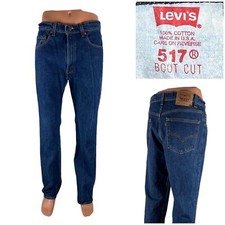 Levis 517 Boot Cut 33 X 33 (actual) Jeans Vintage Made In USA 1998 Red Tab 90s