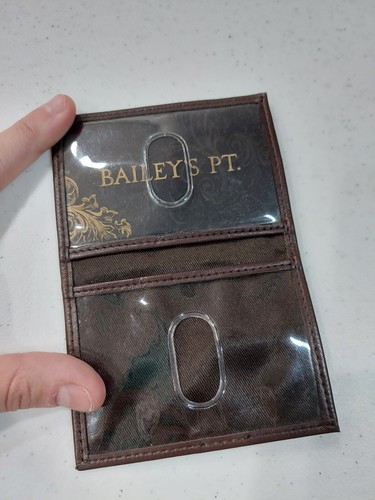 NUOVO Bailey's PT. Portafoglio multicard uomo in pelle marrone piccolo porta carte pieghevole - Foto 2 di 4