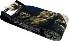 HYP Adult 2 Pk Black Crew Polyester Star Wars The Mandalorian Sock Set OS 4-10