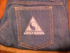 ORIGINAL VINTAGE RARE CHUCK NORRIS BLUEJEANS KARATE PANTS 32X34