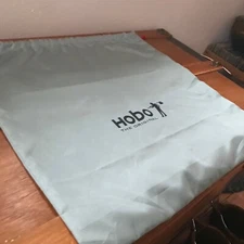 Gently Used HOBO The Original Bluish Gray with Red Ties Nylon Cinch Sack Bag – 