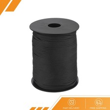 1/8" Polypropylene Braided Ropes 328 Ft Nylon Rope Hollow Utility Cord Black