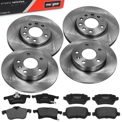 MAXGEAR Bremsscheibensatz Vorne Hinten für OPEL Astra G H Combo Corsa C Meriva B