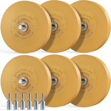 6 PCS Decal Remover Eraser Wheel Rubber Eraser Wheel Adhesive -Flat 6 PCS