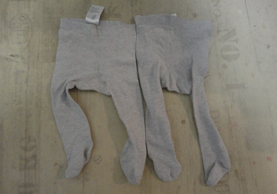 H&M Gr 62/68    2x Strumpfhosen hellgrau und beige