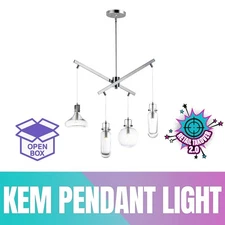 Maxim Lighting ET2 Kem 4-Light Pendant E24304-18PC Polished Chrome Clear Glass