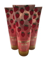 Set of 3 Bath  Body Works STRAWBERRY SODA Ultra Shea Body Cream 8 oz NEW