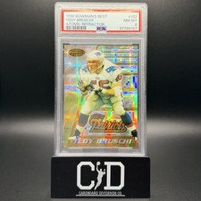 Tedy Bruschi 1996 Bowman’s Best RC Rookie Atomic Refractor SSP PSA 8 Patriots