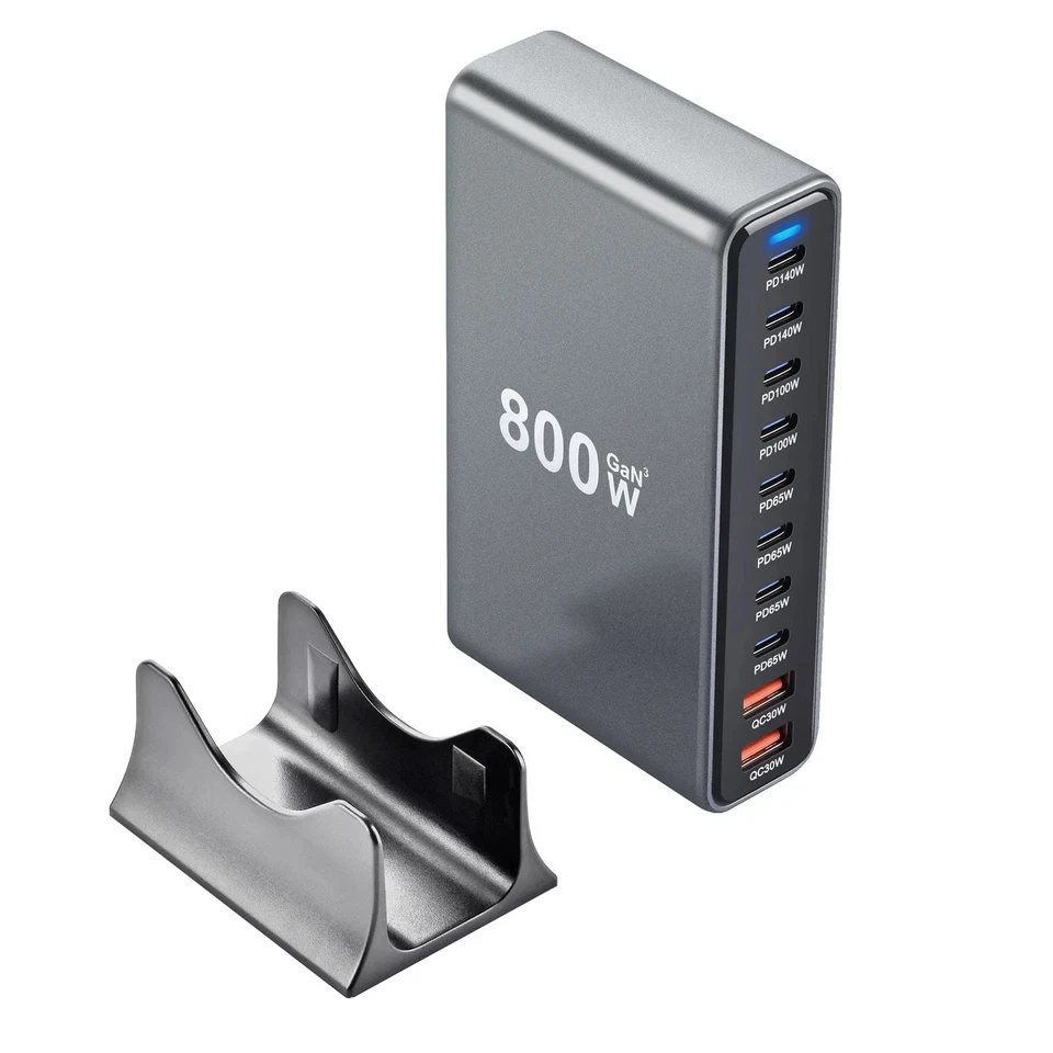 800W 10 Ports Desktop USB Type C PD 140W Fast Charging For iPhone 16 15 Laptop - Image 3 of 4
