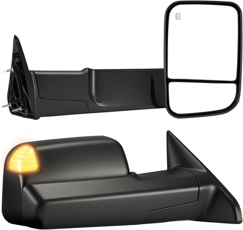 Tow Mirrors for 2009-2018 Dodge Ram 1500, 2010-2018 2500 3500 Power Heated
