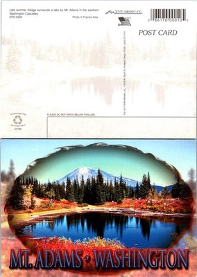 Mt Adams Washington Postcard Smith-Western Photo Francis Kies Unposted Scenic