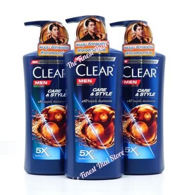 Pack of 3 bottles : CLEAR Men Anti-Dandruff Shampoo Care & Style 360 ml each