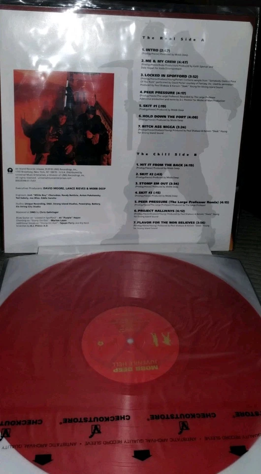 1993 Mobb Deep Juvenile Hell Special Limited Edition Red 1LP Vinyl Record - Image 3 of 3