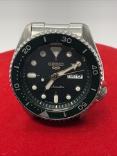SEIKO 5 SPORTS SRPD63 Green Silver Men Automatic Sport Diver Watch 5KX 4R36-07G0 3