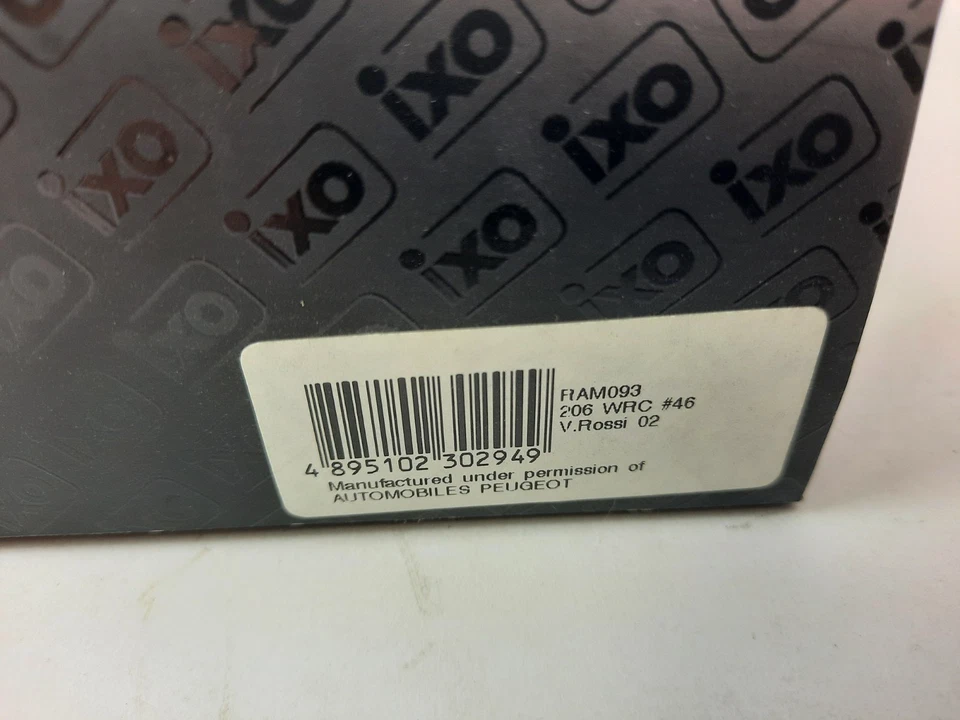 IXO Peugeot 206 WRC #46 Valentino Rossi Great Britain Rally 2002 1/43 RAM093 - Immagine 2 di 2