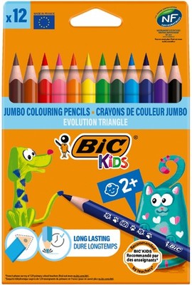 12 BIC KIDS Dreikant-Buntstifte Evolution Triangle, 12er Etui