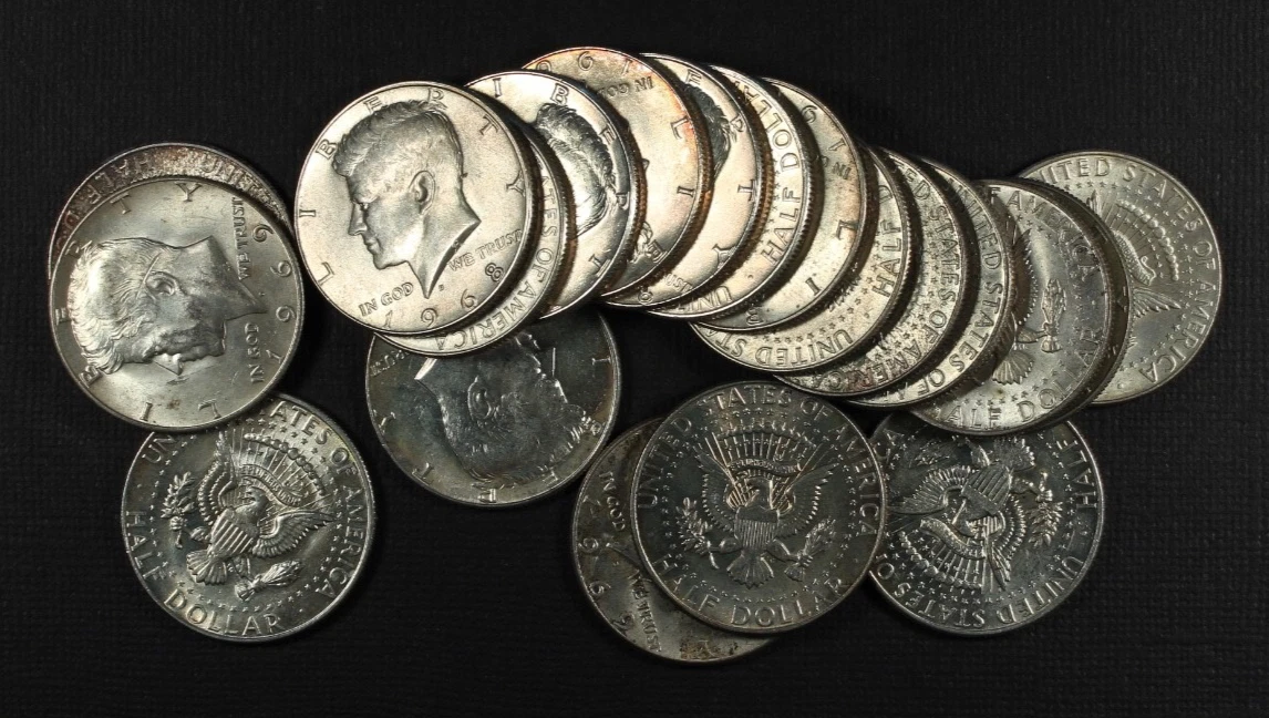 Circulated Silver 1967 Kennedy US Half Dollars (1964-Now) for sale