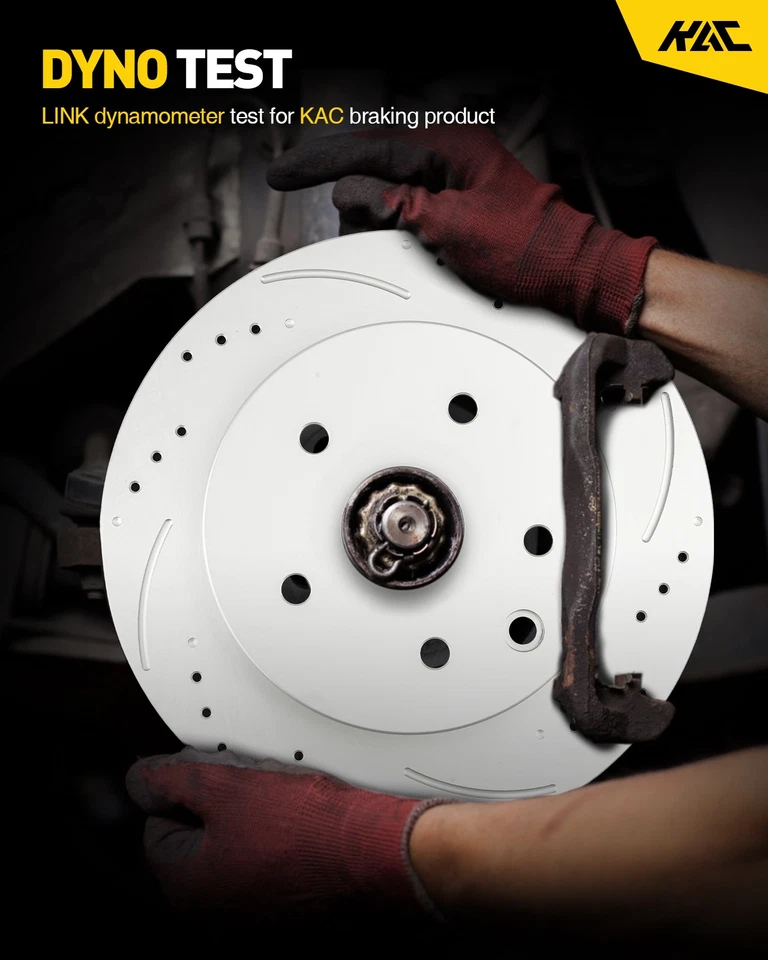 281mm Rear Drilled Slotted Brake Rotors Pads Kit for 2010-2012 Lexus HS250h - Image 4 of 4