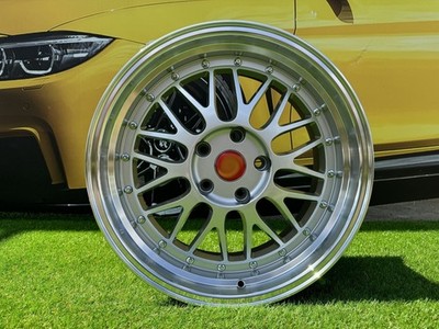 4X R17 Zoll 5x120 Racing RS II Style Silber Polierte Felgenlippe Für E46 E90