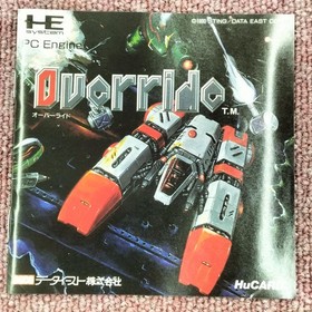Data East Override PC Engine game, retro arcade shooter, used