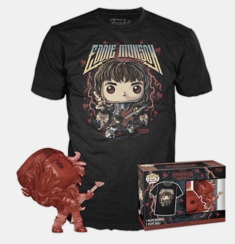 Funko Pop & Tees Eddie Munson Stranger Things T-Shirt Size Large Rare New Sealed