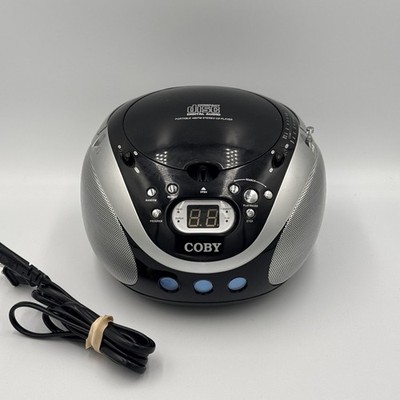 Coby CX-CD241 Portable CD Player AM/FM Radio Stereo Boombox Black - Tested