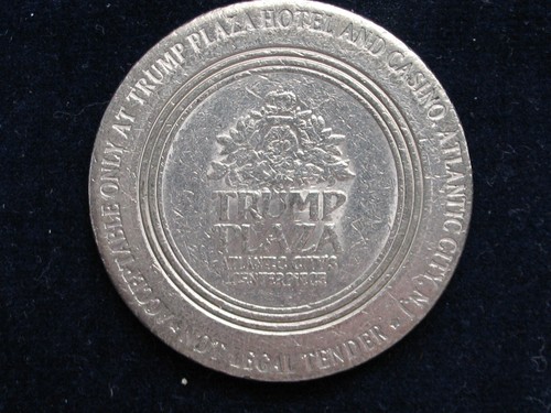 TRUMP PLAZA HOTEL & CASINO * ONE DOLLAR GAMING TOKEN * BOARDWALK * ATLANTIC CITY