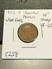 1922 D Lincoln Wheat Cent Penny Wide Date VF + Very Fine Semi Key Date Nice Coin