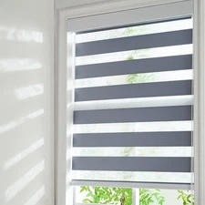 Zebra Roller Shades, Cordless Zebra Blinds for Window, Window Blinds for Indoor,