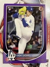 2025 Bowman Roki Sasaki Purple Paper RC /250 #12 Dodgers 