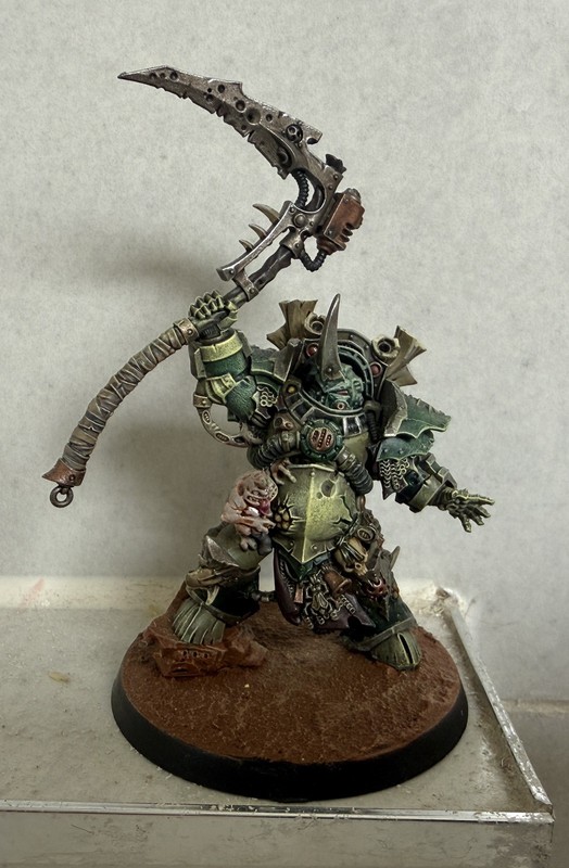 Warhammer 40k Death Guard Typhus Painted High Quality Based