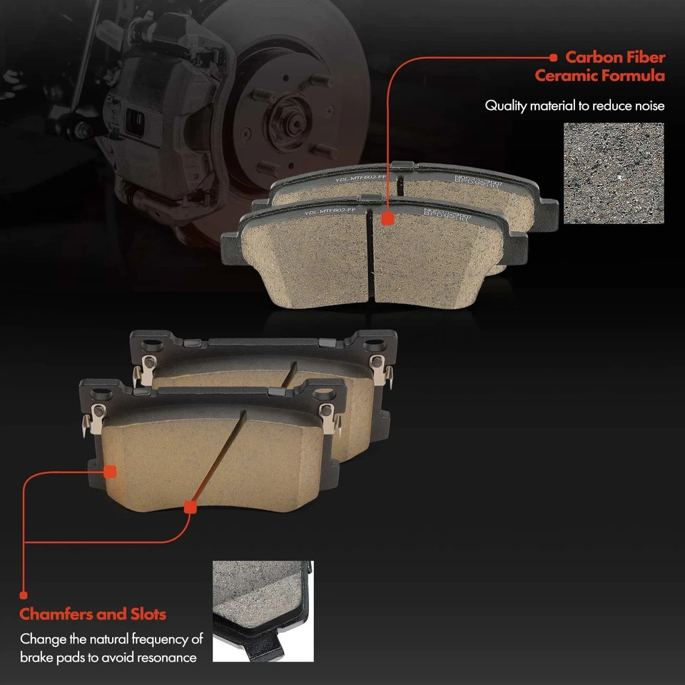 Передние и задние тормозные колодки 8 шт для Hyundai Genesis 15-16 Genesis G80 2017 Kia K900 - Изображение 3 из 4