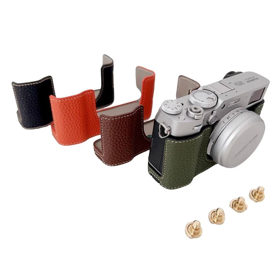 Estuche para cámara Fujifilm X100VI bolsa media base con tapa de orificio de batería tornillo de trípode Foto 2 de 2