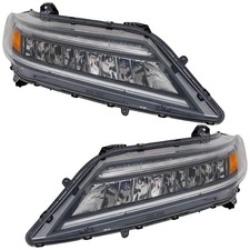 Left & Right Led Headlight For Honda Accord 2016-2017 Ex Ex-l Lx-s Touring Coupe