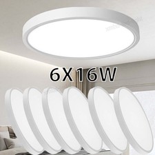 6X 16W LED Ceiling Light Panel Down Light Bathroom Kitchen Living Room Wall Lamp