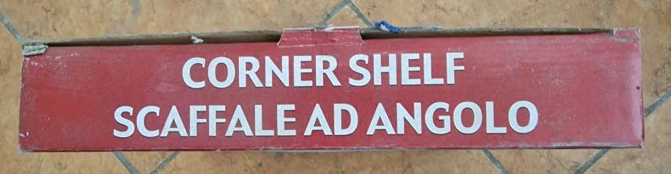 MENSOLA SCAFFALE ANGOLIERA  MULTIUSO A 3 RIPIANI AD ANGOLO IN VETRO 30X30X75 CM. - Immagine 4 di 4