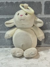 KellyToy 2018 9 Inch Ivory Baby Lamb Rattle Plush Soft Clean