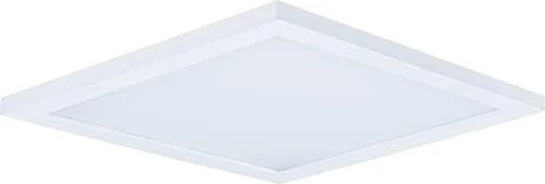 30W LED 15" Square Flush Mount Light with White Finish & Glass Shade - Picture 3 of 3